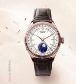 Baselworld Rolex Cellini Moonphase Replica For Sale - Rose Gold White Dial Watch